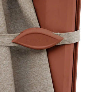 Градински чадър със странична стойка Hesperide Melhia, Накланящ се, Olefin, Махагон/Лен, 4x3 m