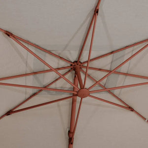 Градински чадър със странична стойка Hesperide Melhia, Накланящ се, Olefin, Махагон/Лен, 4x3 m