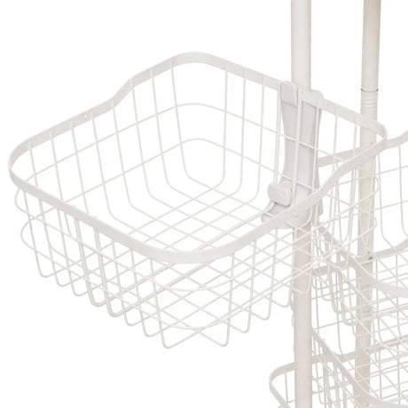 Кухненска количка 5five Balm, MDF и бял метал, 5 коша, 34.5x31x91 cm