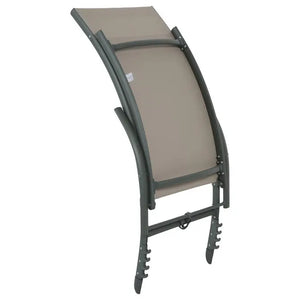 Сгъваем шезлонг Hesperide Samba, Алуминий, Лен/Лаврово зелено