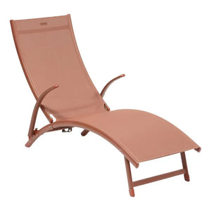 Сгъваем шезлонг Hesperide Samba, Алуминий, Махагон