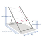 Шезлонг Hesperide Lunivia, Алуминий и Тексалин