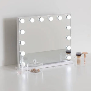 Огледало за баня 5five Holly, LED, 50x10x42.5 cm, Бяло