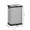 Кош за рециклиране 5five Ariane, Метал, 2x30 L