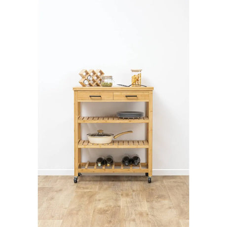 Кухненска количка 5five Linha, Голяма, Бамбук