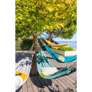 Двоен хамак Hesperide Yaqui, Синьо-зелен, 150x307 cm