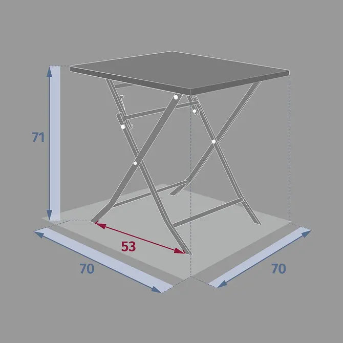 Градинска квадратна маса Hesperide Greensboro, Бял