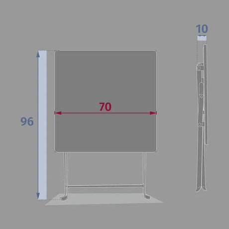 Градинска квадратна маса Hesperide Greensboro,70x70x71 cm