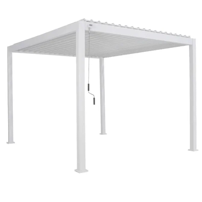 Беседка Hesperide Evora, Бял алуминий, 3.6x3.6 m