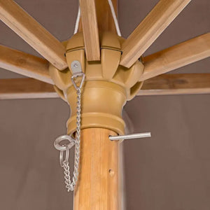 Прав чадър Hesperide Tinaei, Бамбуков прът, Olefin, Таупе, 3 m