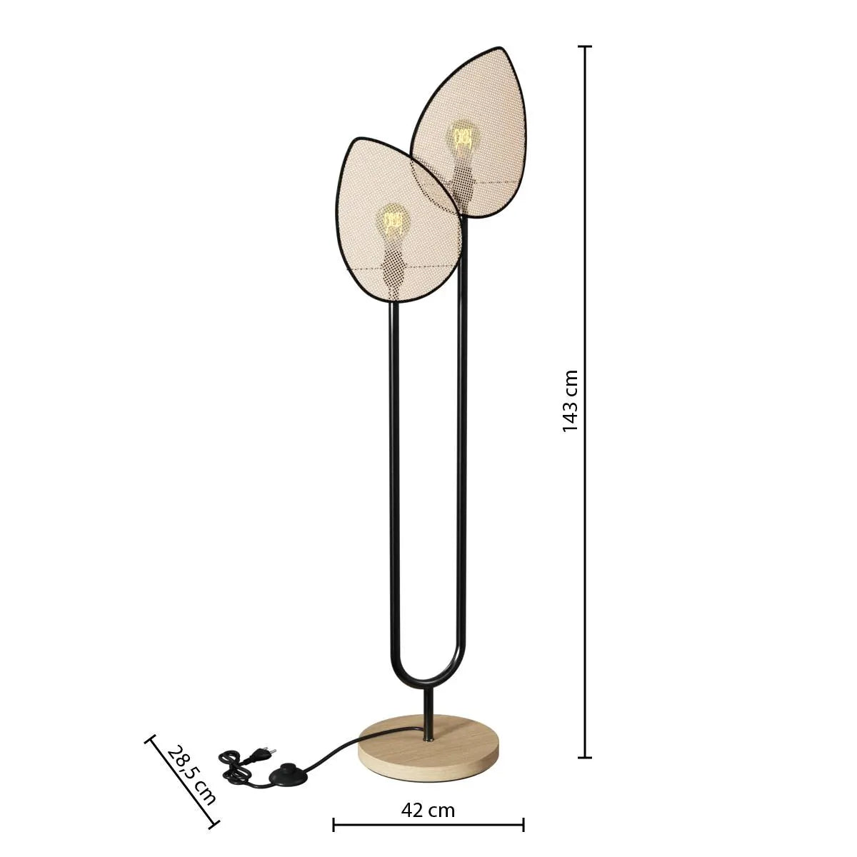 Лампион atmosphera Olme Design, Метал и Дърво, Естествен, 143 cm