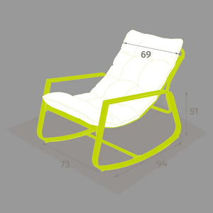 Люлеещ се стол Hesperide Felinio, Таупе (Сиво-кафяв)