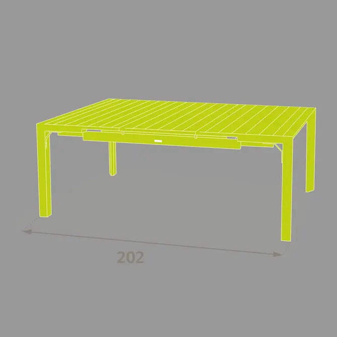 Градинска квадратна маса Hesperide Evasion, Слонова кост, 10 места