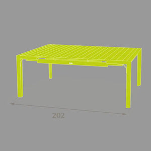 Градинска квадратна маса Hesperide Evasion, Слонова кост, 10 места