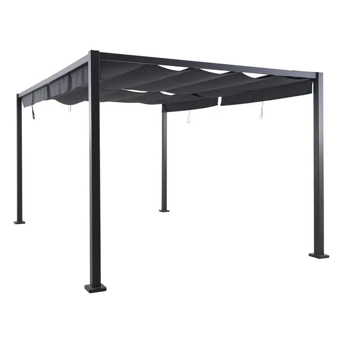 Беседка Hesperide Zalya, Алуминий, Графит, 4x3 m