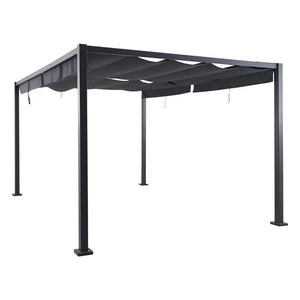 Беседка Hesperide Zalya, Алуминий, Графит, 4x3 m