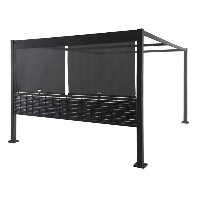 Комплект щори за беседка Hesperide Zalya, Цвят Шисти, 4x3 m
