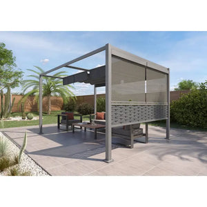 Комплект щори за беседка Hesperide Zalya, Цвят Шисти, 4x3 m