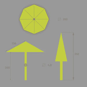 Прав накланящ се чадър Hesperide Loompa, Пшеница, 3 m
