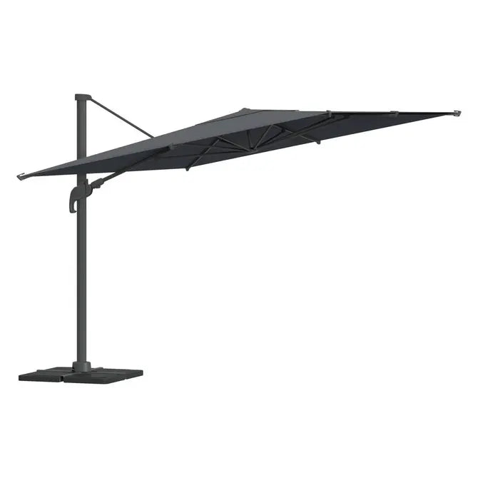 Градински чадър със странична стойка Hesperide Melhia, Накланящ се, Olefin, Антрацит, 4x3 m