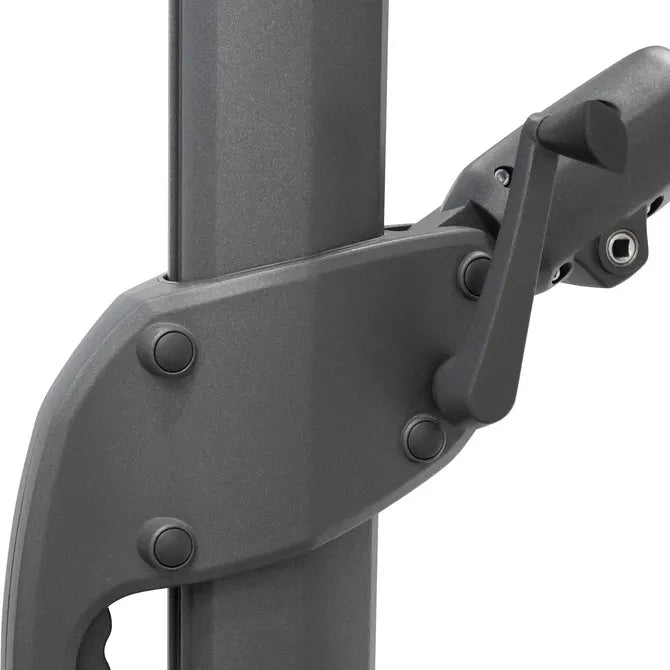 Градински чадър със странична стойка Hesperide Melhia, Накланящ се, Olefin, Антрацит, 4x3 m