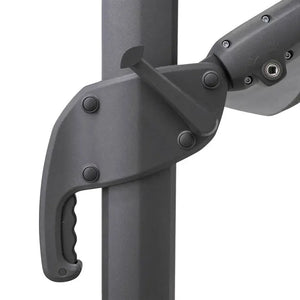 Градински чадър със странична стойка Hesperide Melhia, Накланящ се, Olefin, Синьо-зелено, 4x3 m