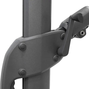 Градински чадър със странична стойка Hesperide Melhia, Накланящ се, Olefin, Синьо-зелено, 4x3 m