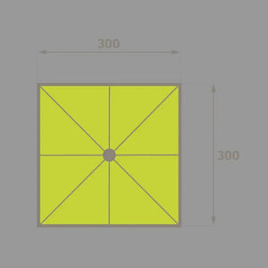 Резервно платно за чадър Hesperide Melhia, Olefin, Лешник, 3x3 m