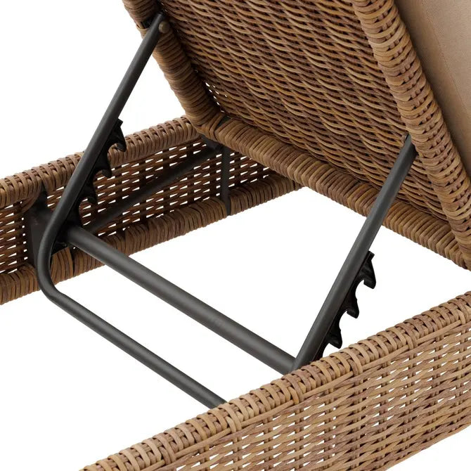 Шезлонг Hesperide Malta, Алуминий и изкуствен ратан, Савана