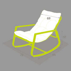 Люлеещ се стол Hesperide Felinio, Сив