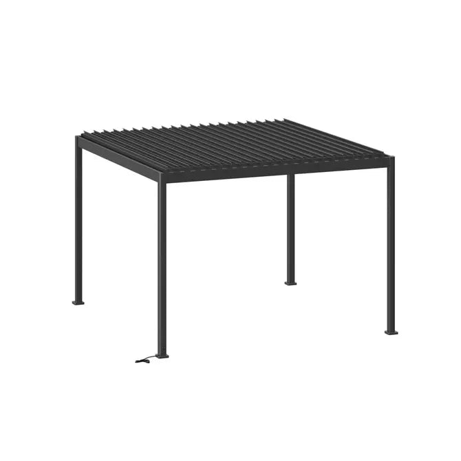 Електрическа беседка Hesperide Evora, Алуминий, Графит, 3.6x3.6 m