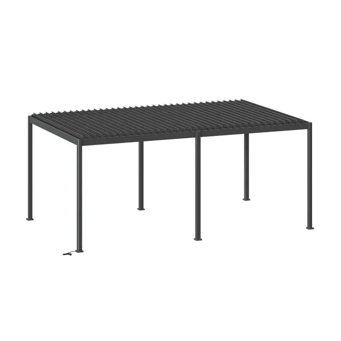 Електрическа беседка Hesperide Evora, Алуминий, Графит, 6x3.6 m