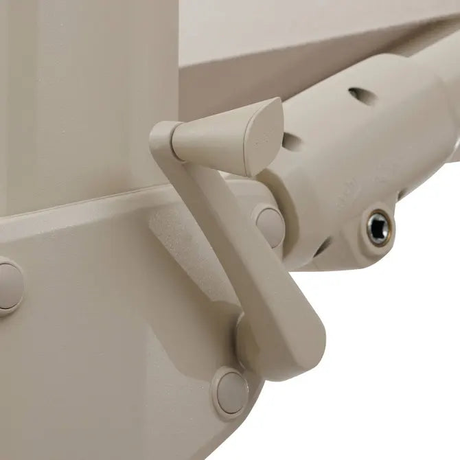 Градински чадър със странична стойка Hesperide Melhia, Накланящ се, Olefin, Глина/Лен, 3x3 m