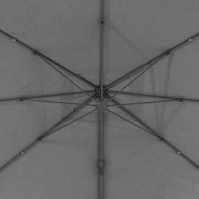 Градински чадър със странична стойка Hesperide Suenyo Sunbrella, Антрацит, 4x3 m