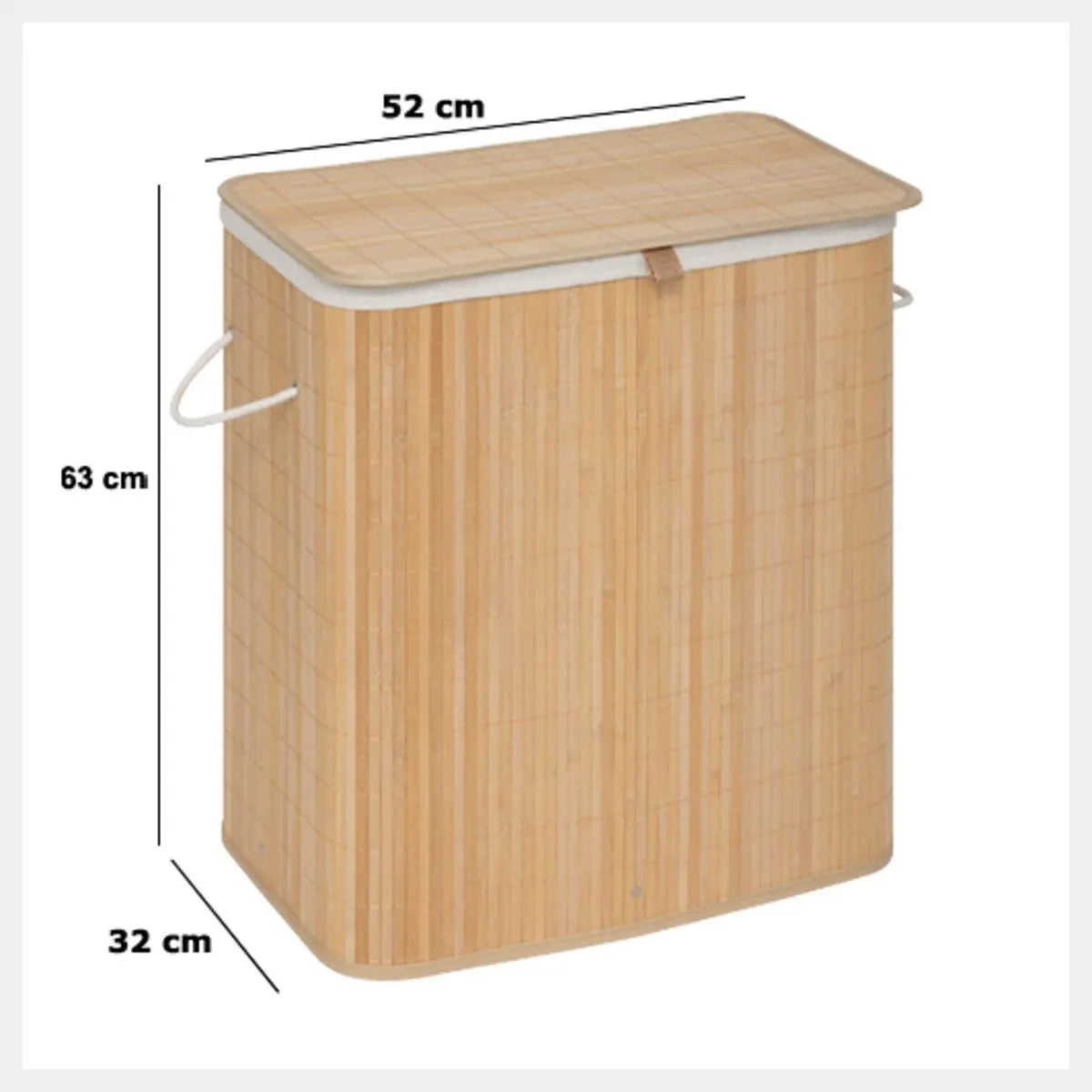 Кош за пране 5five, Бамбук, 100 l