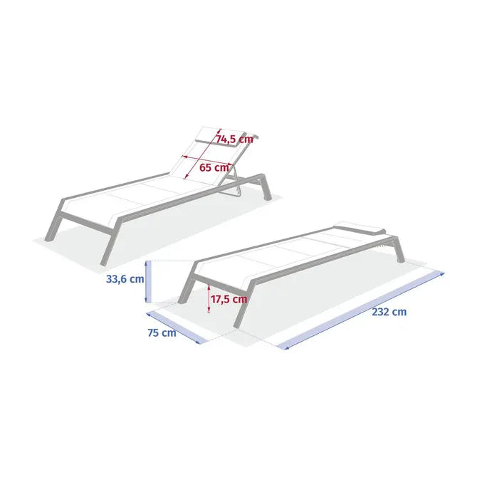 Сгъваем шезлонг Hesperide Allure Athea, Алуминий, Лаврово зелено