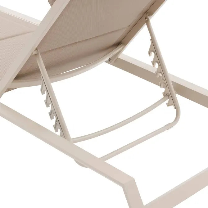 Шезлонг Hesperide Allure, Алуминий, Лен/Глина