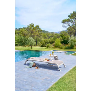 Шезлонг Hesperide Allure, Алуминий, Лен/Глина