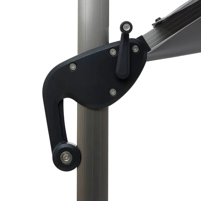 Градински чадър със странична стойка Hesperide Equador, Анодизиран сиво/Шисти, 4x3 m