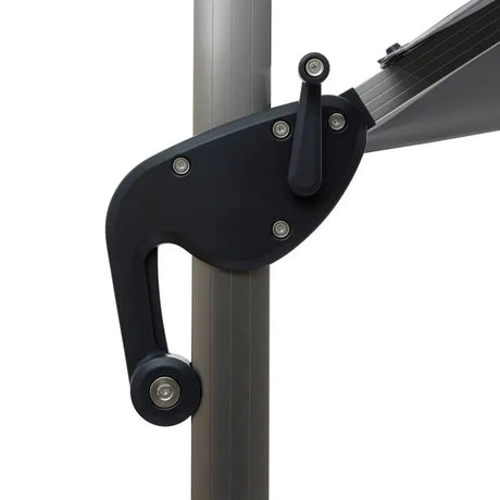 Градински чадър със странична стойка Hesperide Equador, Анодизиран сиво/Шисти, 4x3 m