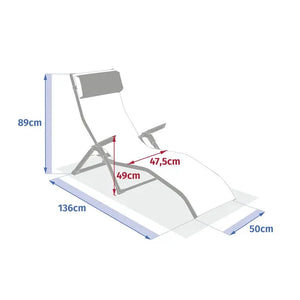 Сгъваем шезлонг Hesperide Decima Athea, Алуминий, Лаврово зелено