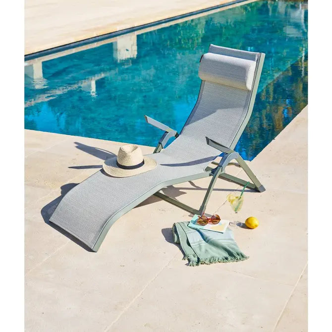 Сгъваем шезлонг Hesperide Decima Athea, Алуминий, Лаврово зелено