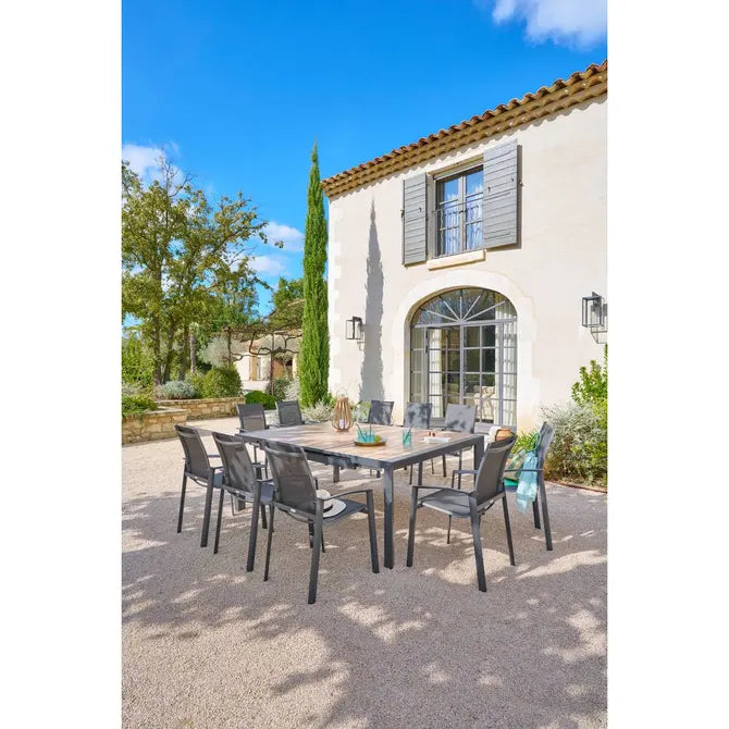 Градинска квадратна маса Hesperide Evasion, Графит, 10 места