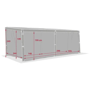 Завеси за пергола Hesperide Avila, Цвят Шисти, 6.5x3 m, 6 броя