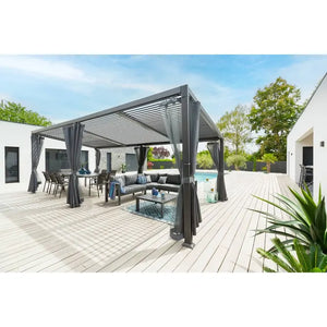 Завеси за пергола Hesperide Avila, Цвят Шисти, 6.5x3 m, 6 броя