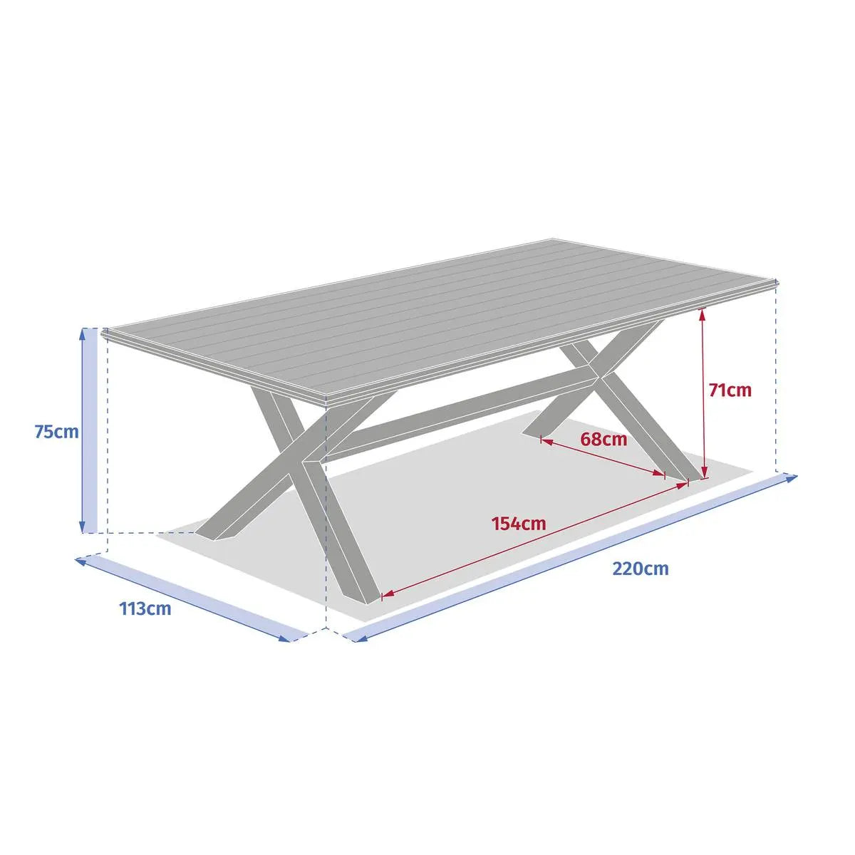 Градинска маса Hesperide Axiome 20