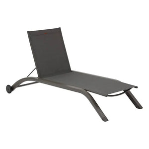 Шезлонг с колелца Hesperide Jimani, Алуминий, 77 cm, Антрацит/Графит