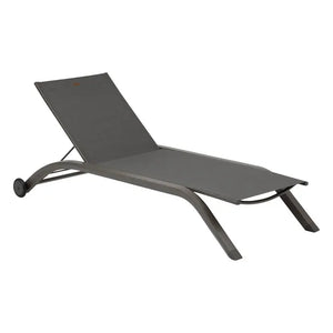 Шезлонг с колелца Hesperide Jimani, Алуминий, 77 cm, Антрацит/Графит