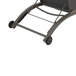 Шезлонг с колелца Hesperide Jimani, Алуминий, 77 cm, Антрацит/Графит