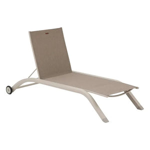 Шезлонг с колелца Hesperide Jimani, Алуминий, 77 cm, Звезден анасон/Глина